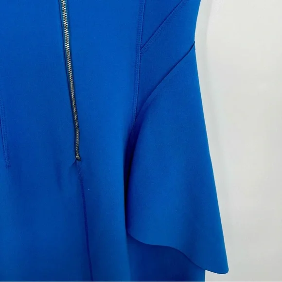Elizabeth And James Sleeveless Asymmetrical Tiered Mini Dress Blue Size 6 - Picture 9 of 9